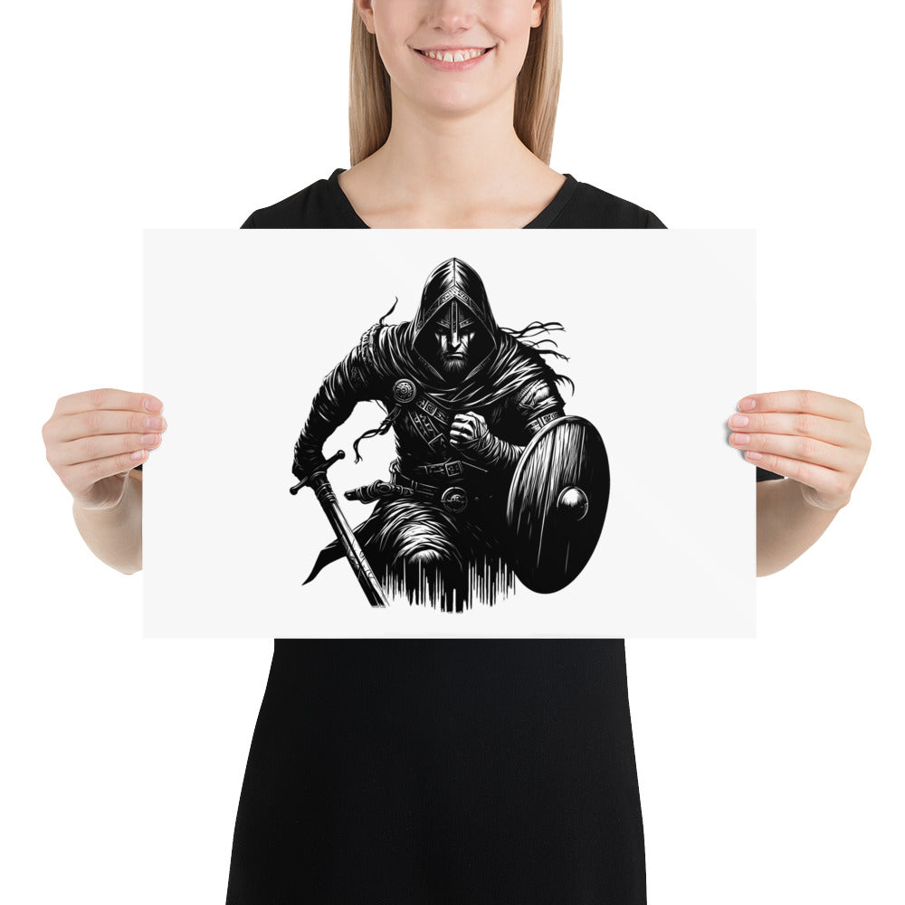 Viking Soldier - Enhanced Matte Framed Poster Talisman Valhalla Design