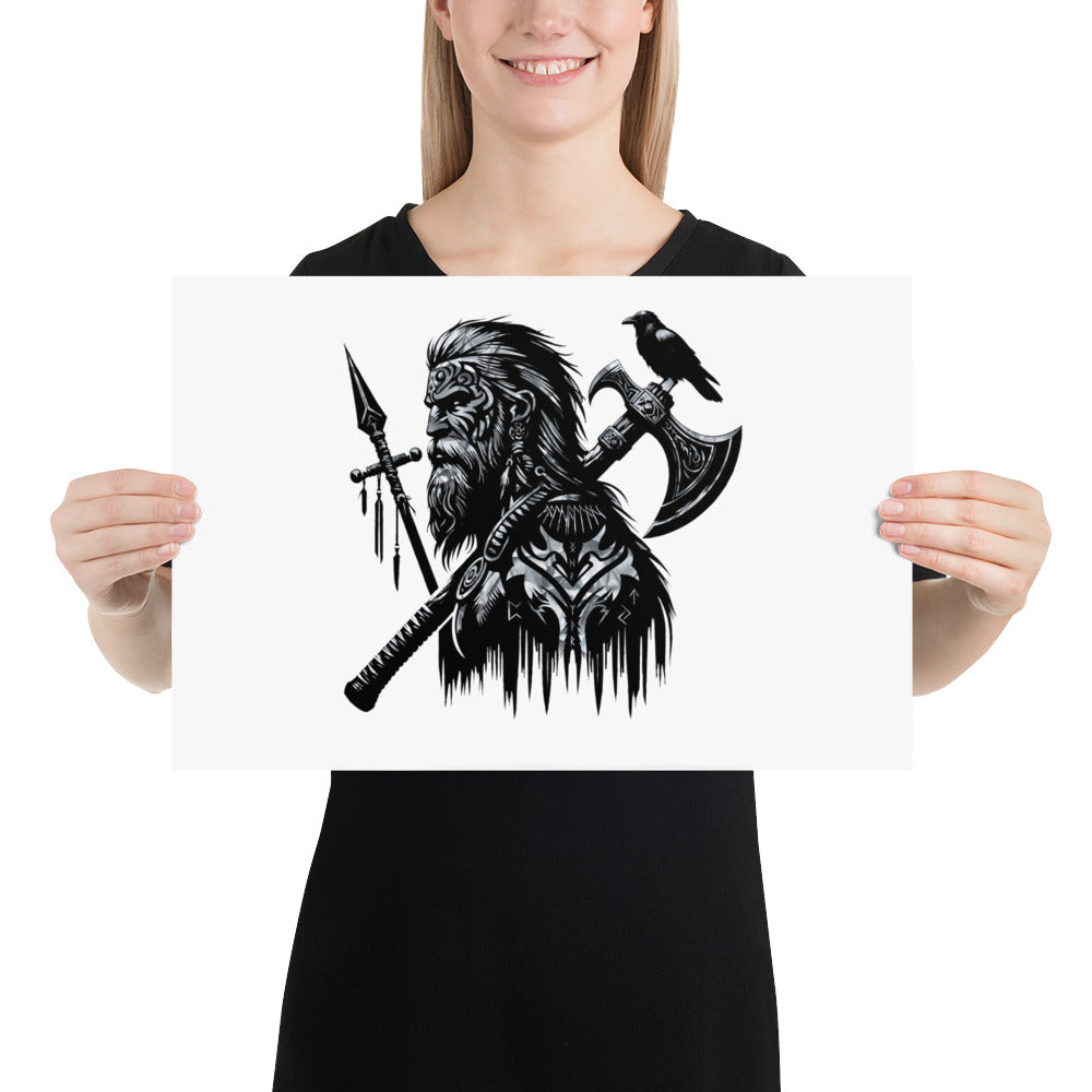 Viking Courage - Enhanced Matte Framed Poster Talisman Valhalla Design