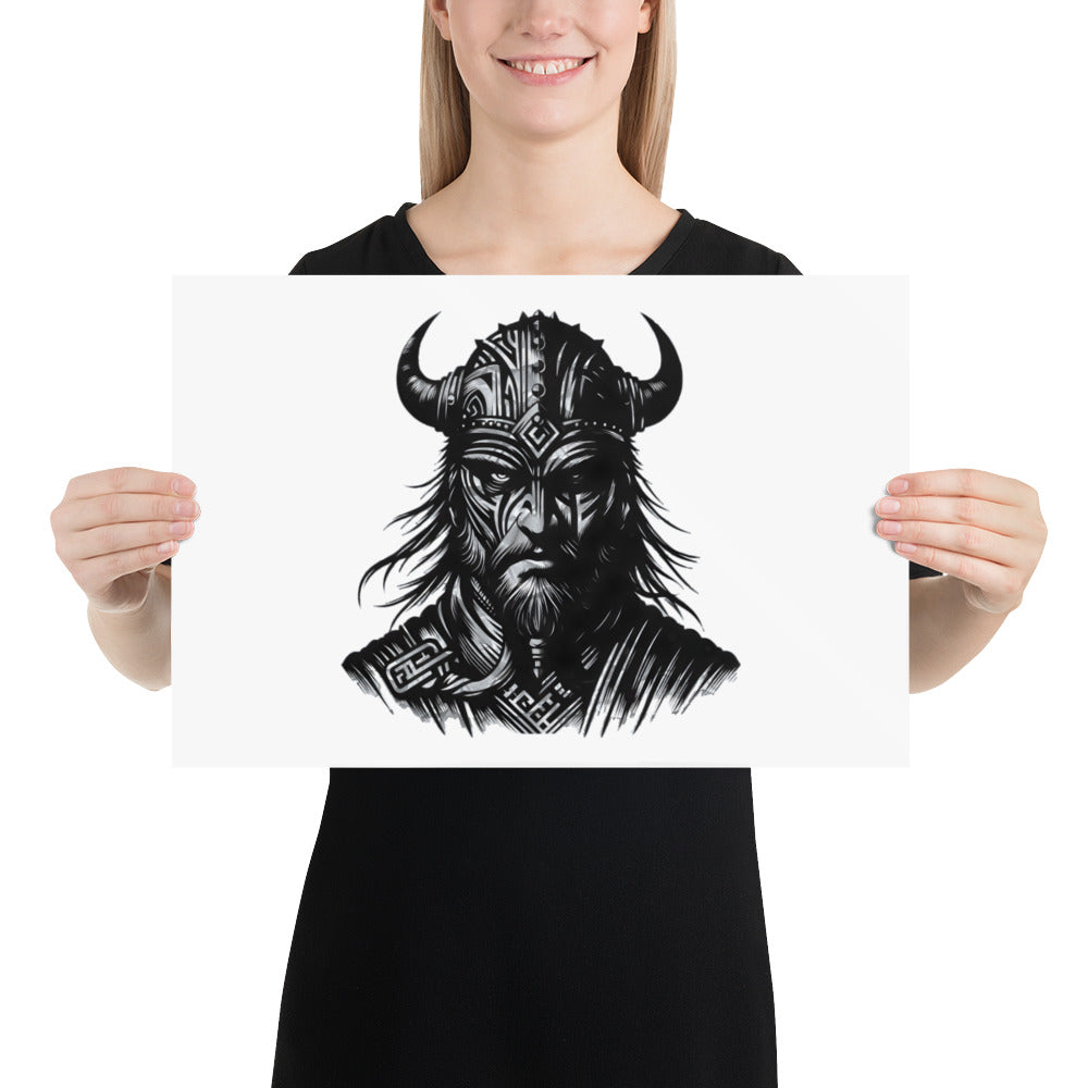 Viking Valour - Enhanced Matte Framed Poster Talisman Valhalla Design