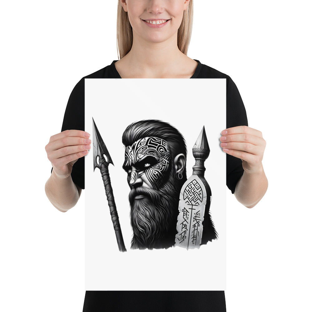 Viking Tenacity - Enhanced Matte Framed Poster Talisman Valhalla Design