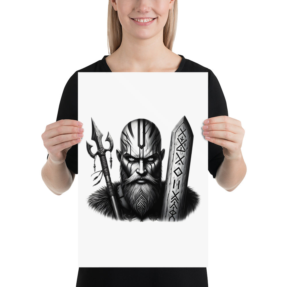 Viking Strength - Enhanced Matte Framed Poster Talisman Valhalla Design