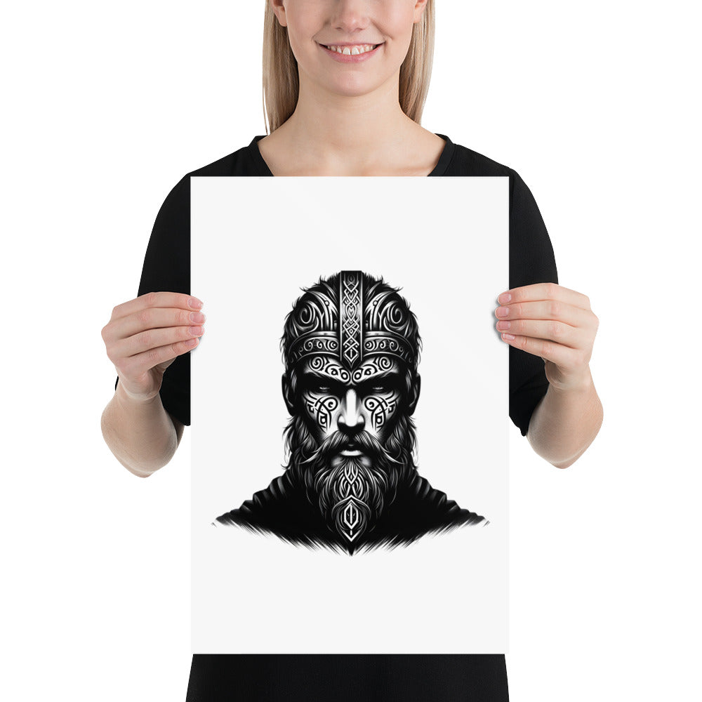 Viking Unyielding - Enhanced Matte Framed Poster Talisman Valhalla Design