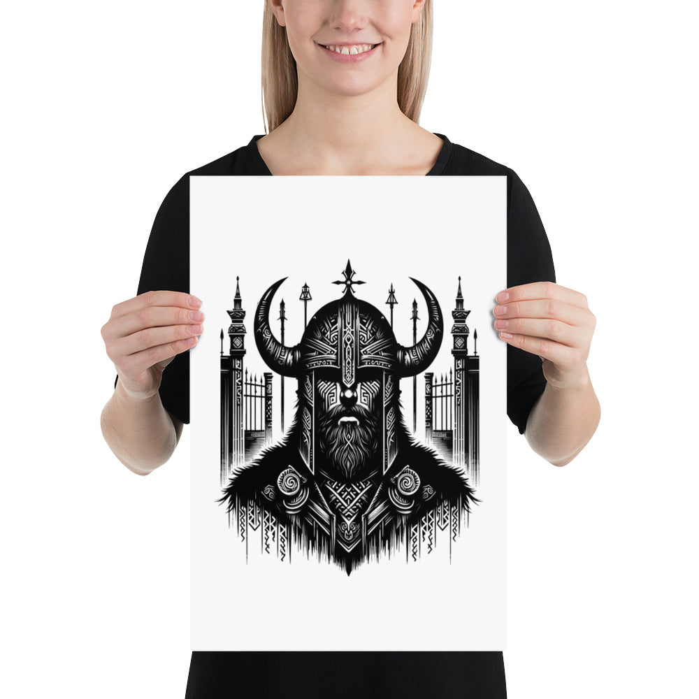 Viking Resolve - Enhanced Matte Framed Poster Talisman Valhalla Design