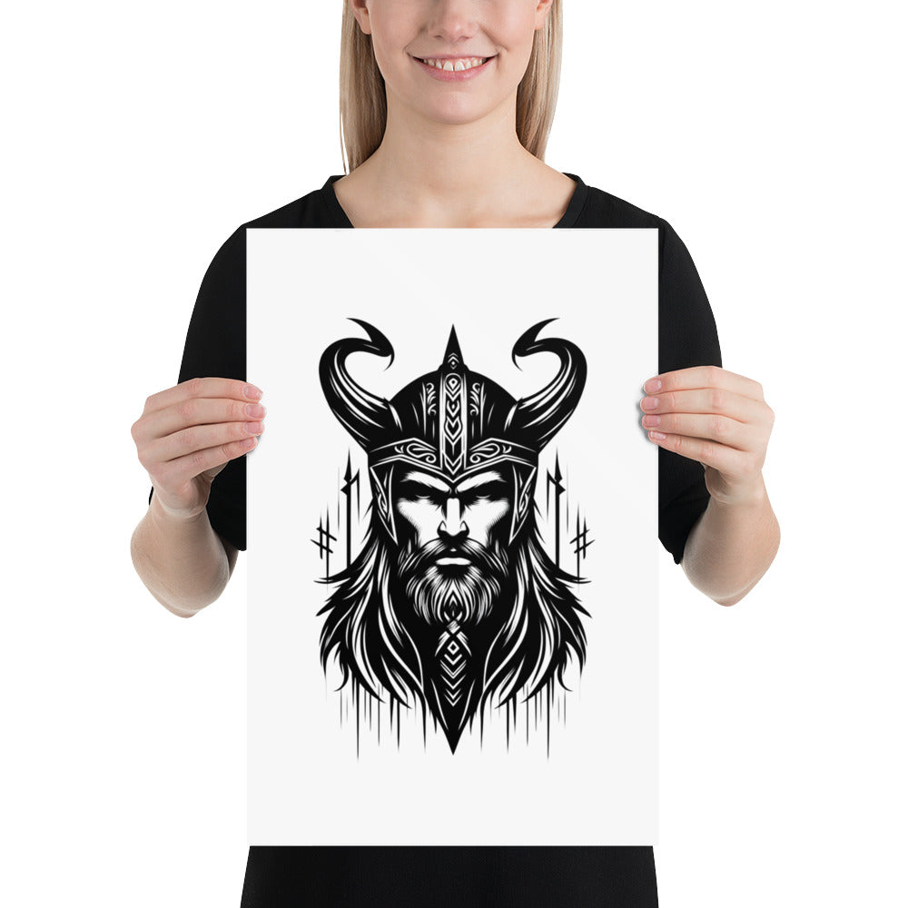 Viking Zeal - Enhanced Matte Framed Poster Talisman Valhalla Design