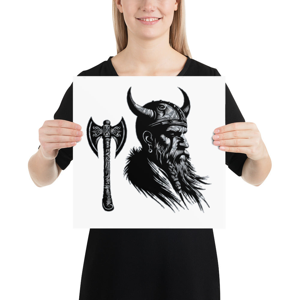 Viking Knowledge - Enhanced Matte Framed Poster Talisman Valhalla Design