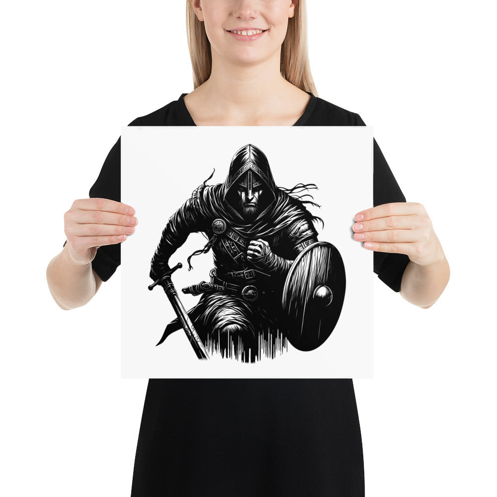 Viking Soldier - Enhanced Matte Framed Poster Talisman Valhalla Design