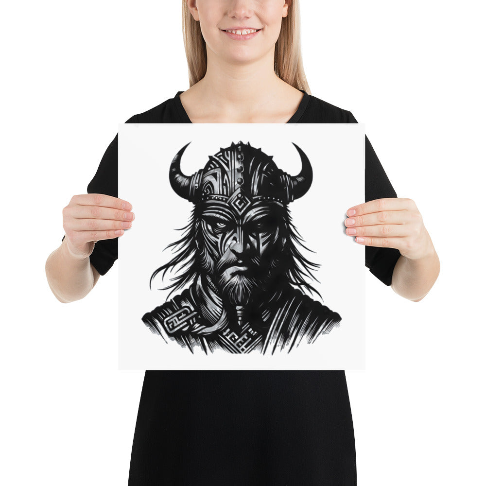 Viking Valour - Enhanced Matte Framed Poster Talisman Valhalla Design