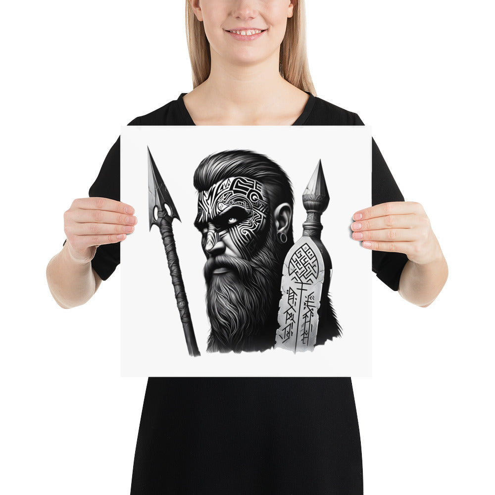 Viking Tenacity - Enhanced Matte Framed Poster Talisman Valhalla Design