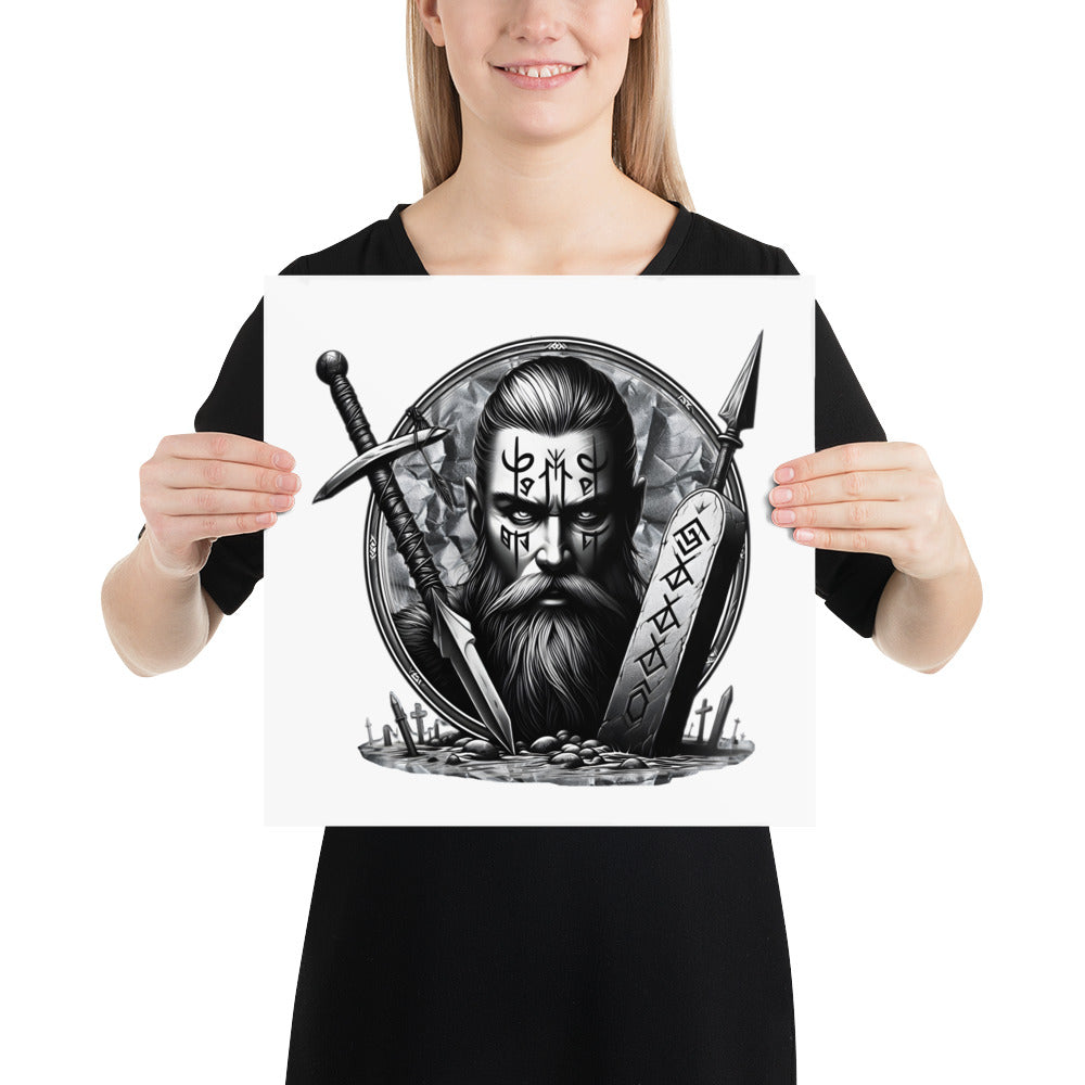 Viking Fortitude - Enhanced Matte Framed Poster Talisman Valhalla Design