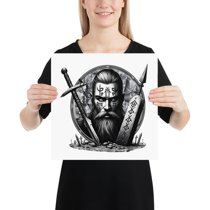 Viking Fortitude - Enhanced Matte Framed Poster Talisman Valhalla Design