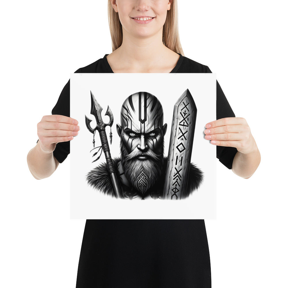 Viking Strength - Enhanced Matte Framed Poster Talisman Valhalla Design