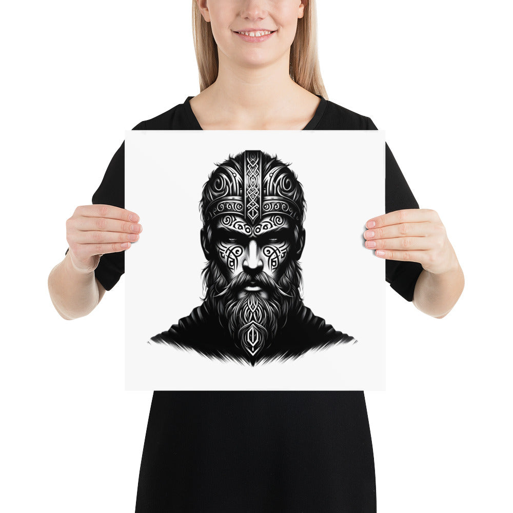 Viking Unyielding - Enhanced Matte Framed Poster Talisman Valhalla Design