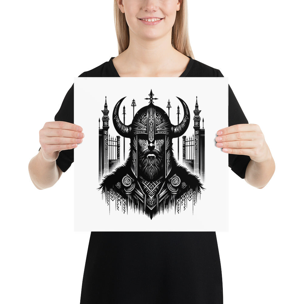 Viking Resolve - Enhanced Matte Framed Poster Talisman Valhalla Design