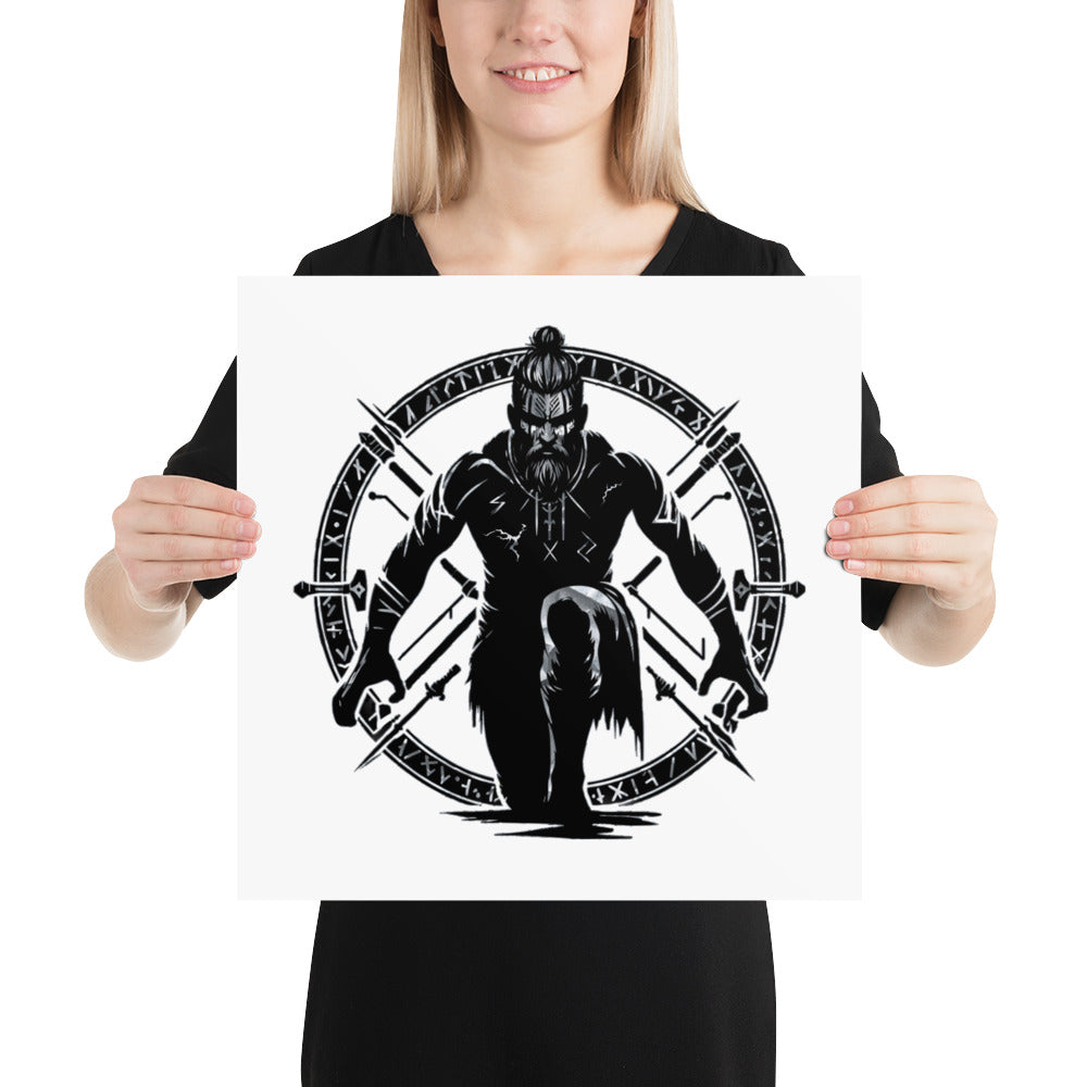 Viking Watchman - Enhanced Matte Framed Poster Talisman Valhalla Design