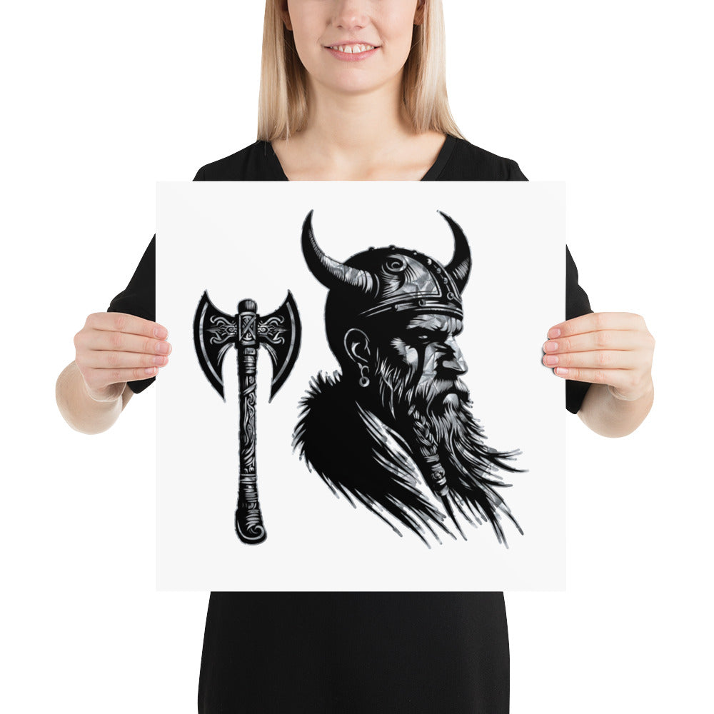 Viking Knowledge - Enhanced Matte Framed Poster Talisman Valhalla Design