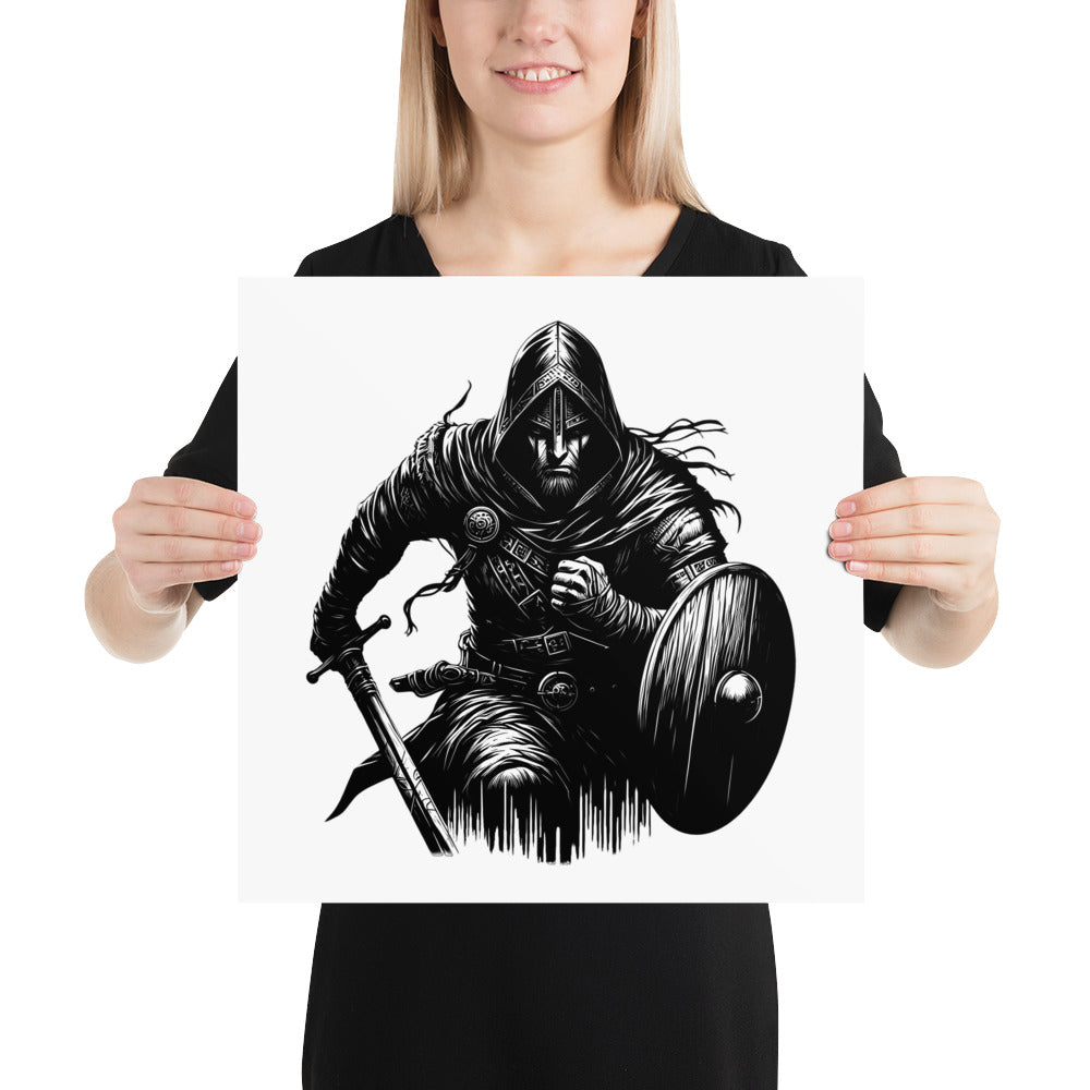 Viking Soldier - Enhanced Matte Framed Poster Talisman Valhalla Design