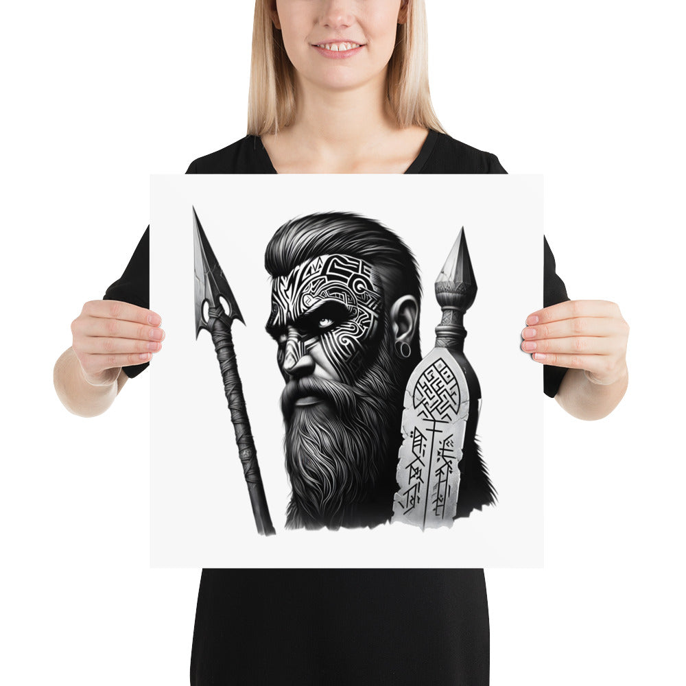 Viking Tenacity - Enhanced Matte Framed Poster Talisman Valhalla Design