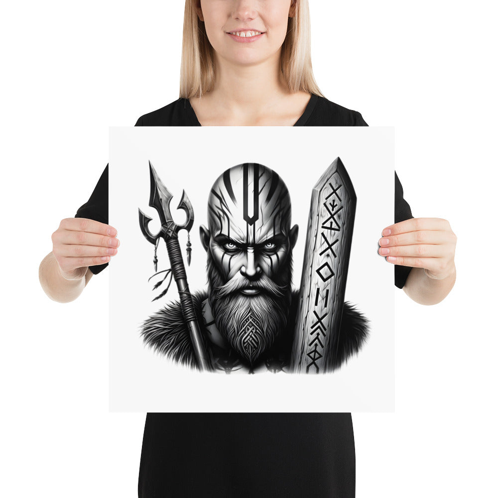 Viking Strength - Enhanced Matte Framed Poster Talisman Valhalla Design