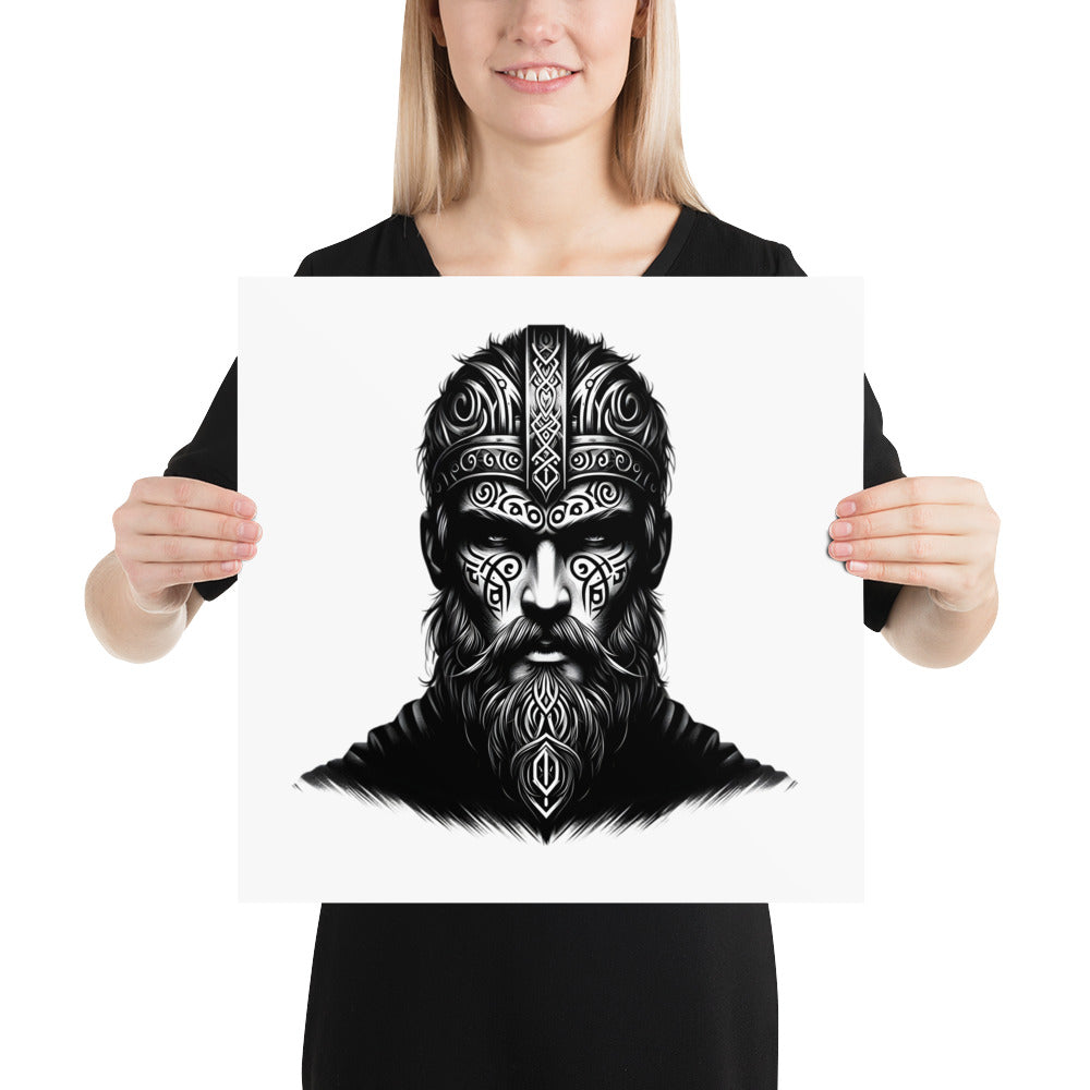 Viking Unyielding - Enhanced Matte Framed Poster Talisman Valhalla Design