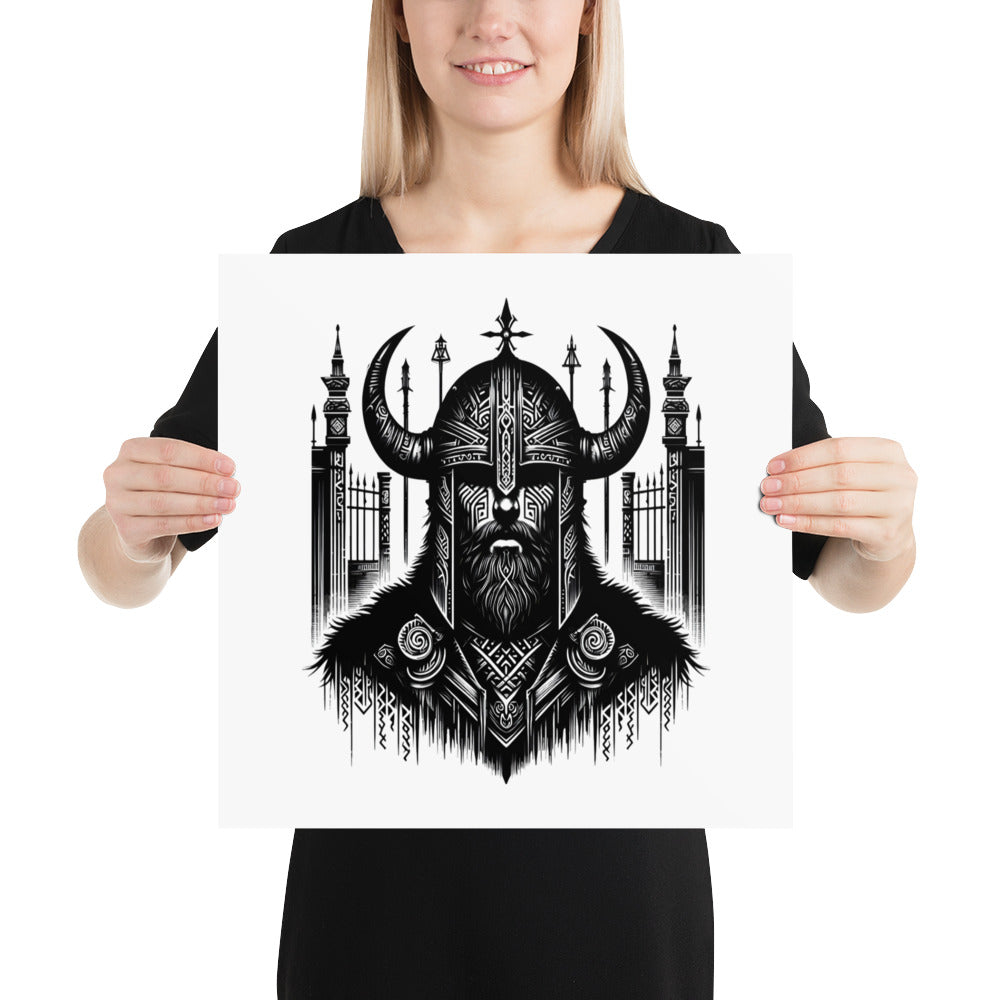 Viking Resolve - Enhanced Matte Framed Poster Talisman Valhalla Design