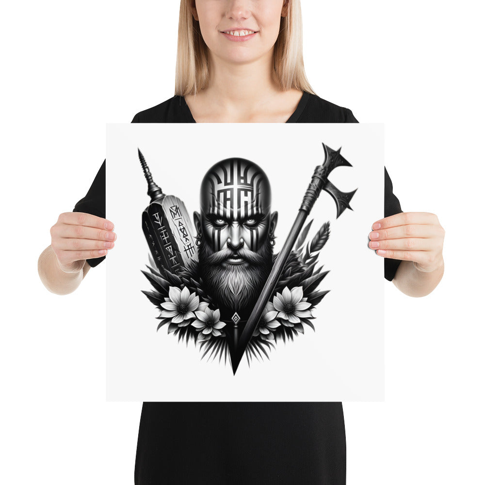 Viking Vigor - Enhanced Matte Framed Poster Talisman Valhalla Design