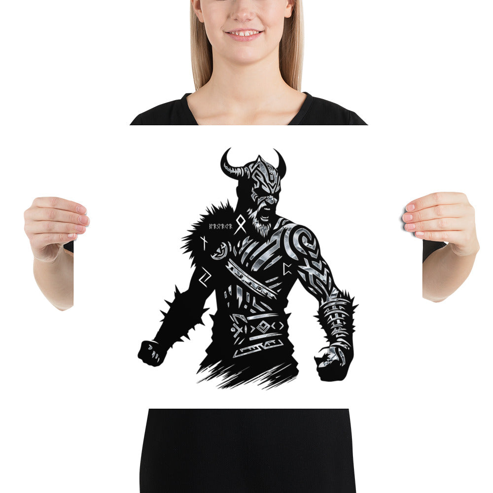 Viking Berserker - Enhanced Matte Framed Poster Talisman Valhalla Design