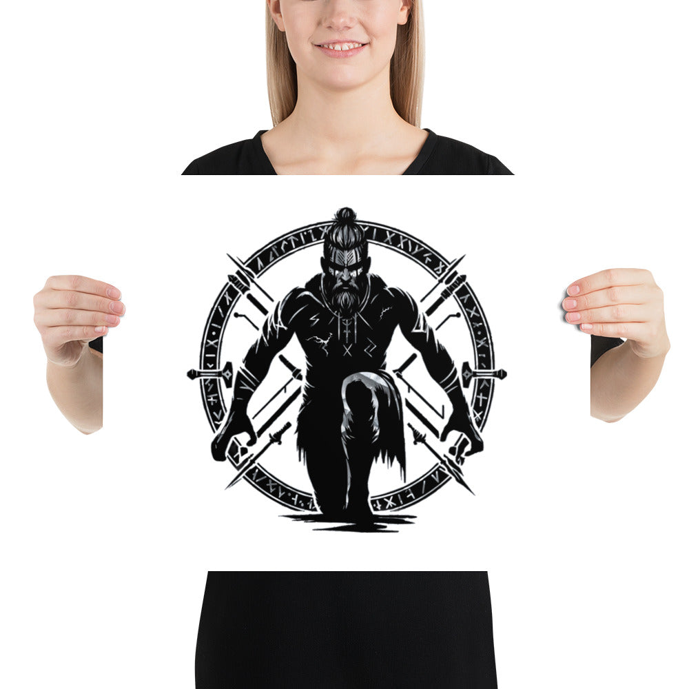 Viking Watchman - Enhanced Matte Framed Poster Talisman Valhalla Design