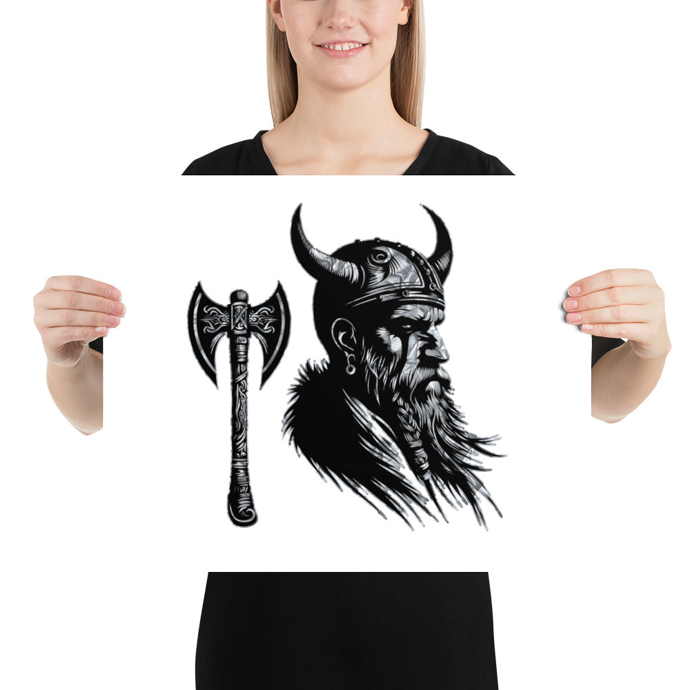 Viking Knowledge - Enhanced Matte Framed Poster Talisman Valhalla Design