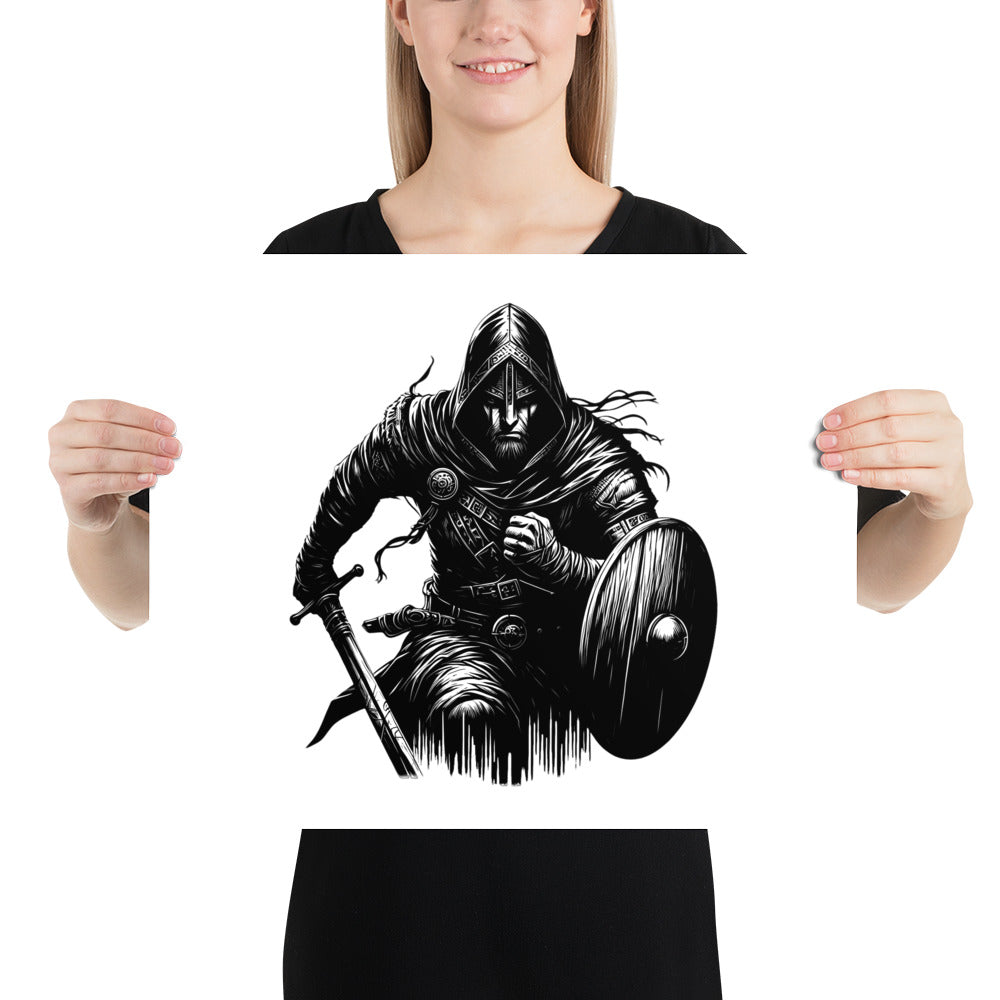 Viking Soldier - Enhanced Matte Framed Poster Talisman Valhalla Design