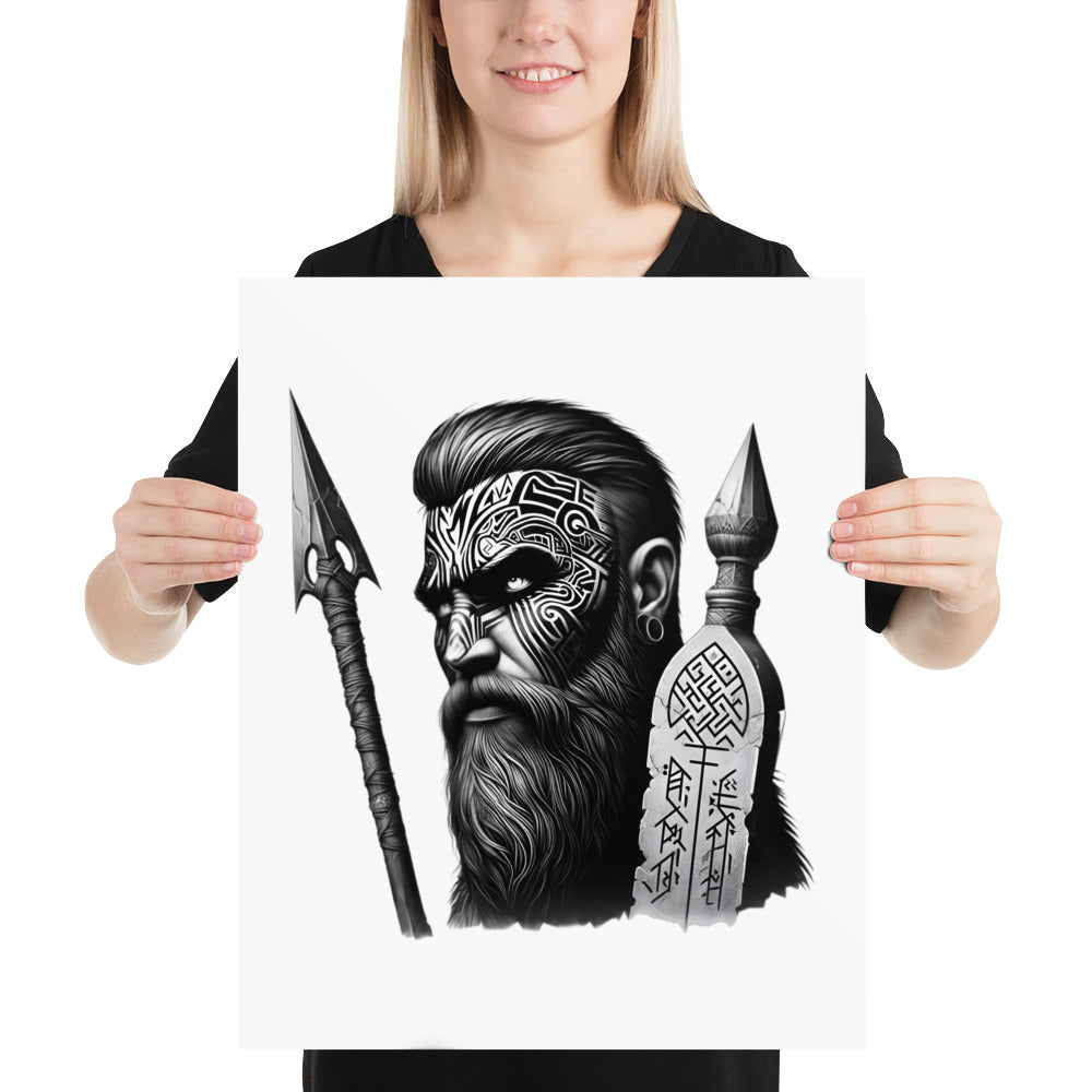 Viking Tenacity - Enhanced Matte Framed Poster Talisman Valhalla Design