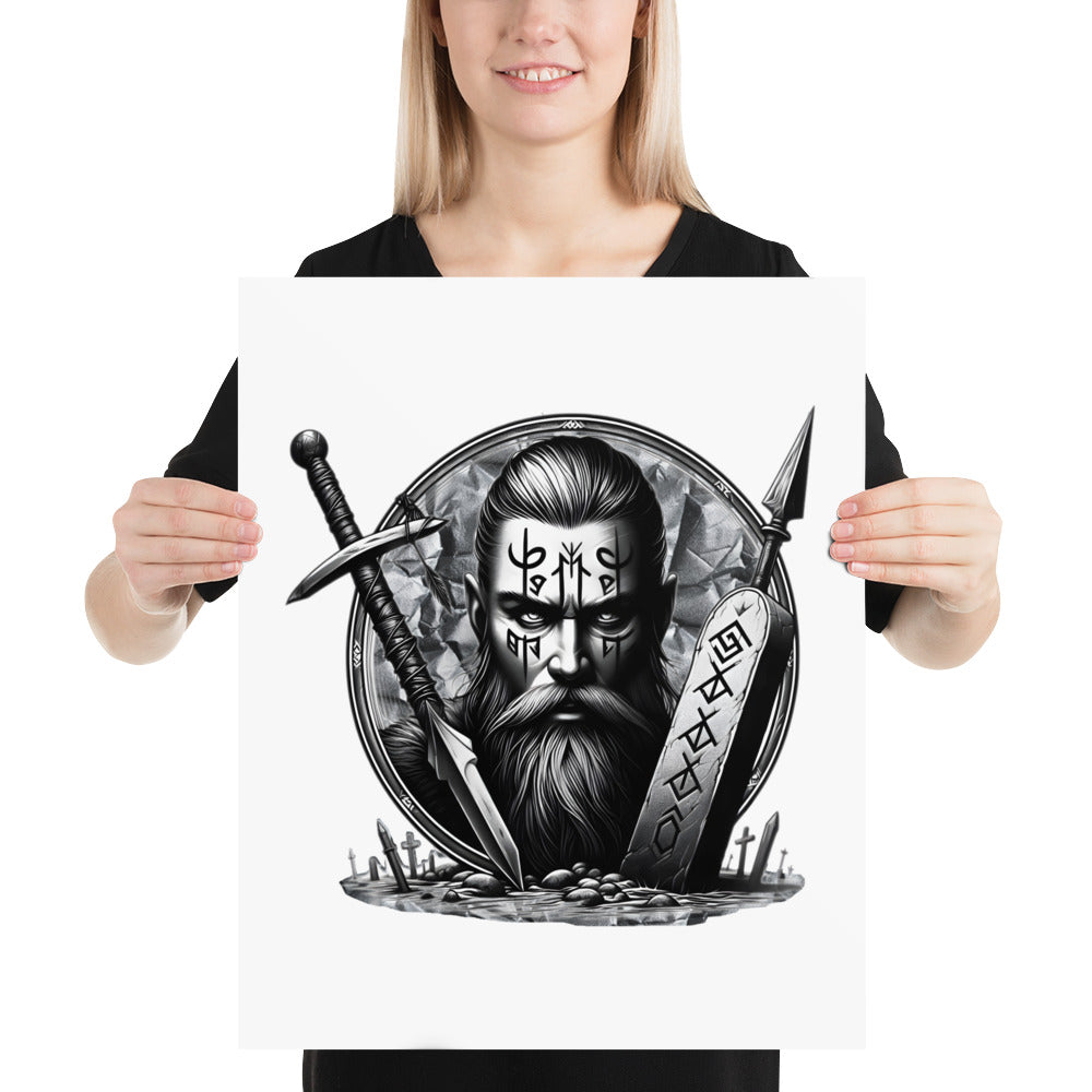 Viking Fortitude - Enhanced Matte Framed Poster Talisman Valhalla Design