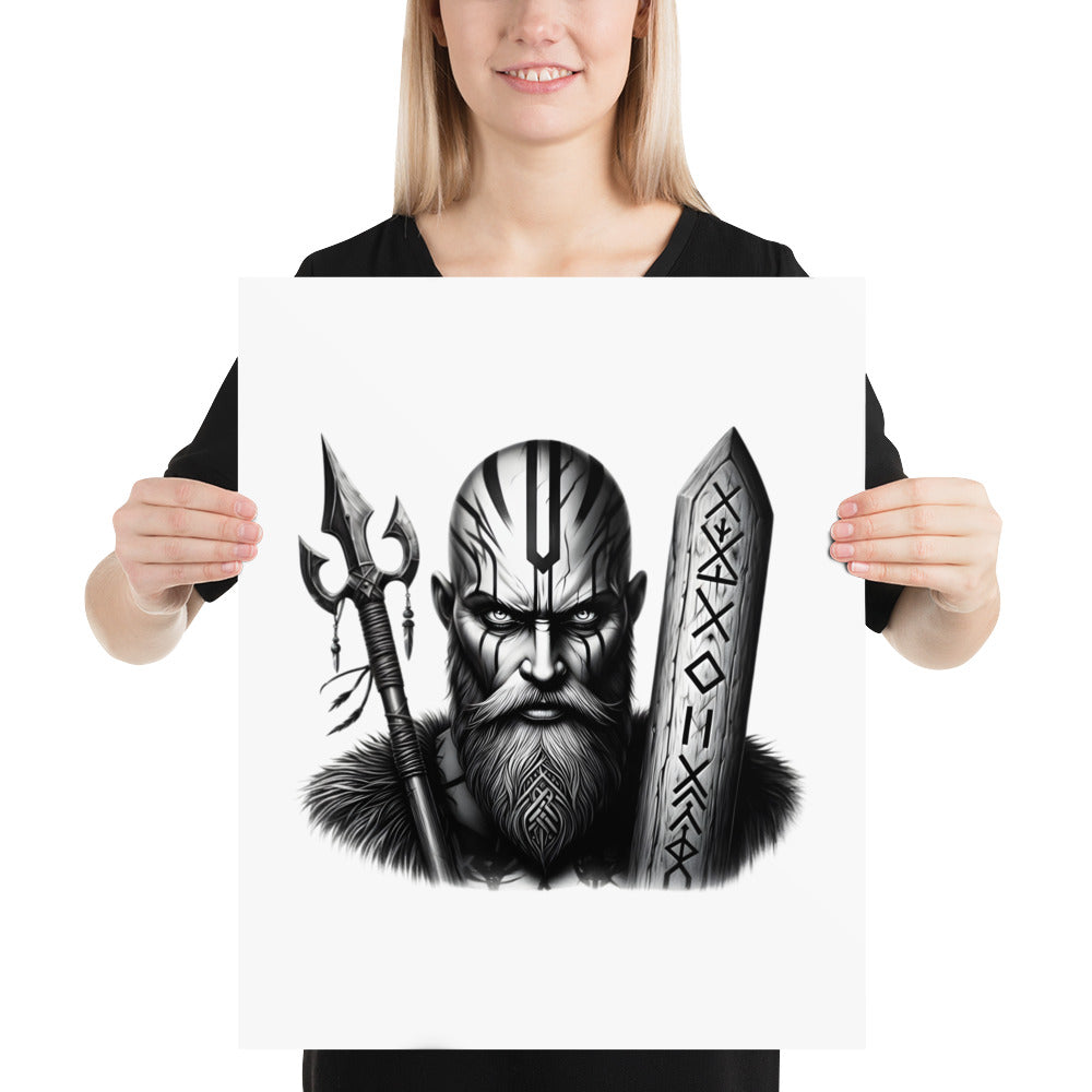 Viking Strength - Enhanced Matte Framed Poster Talisman Valhalla Design