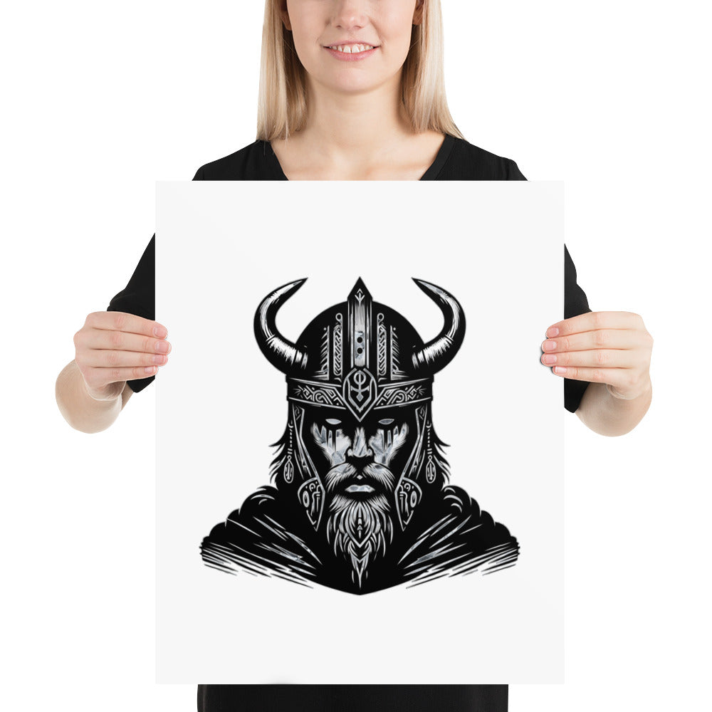 Viking Iron Will - Enhanced Matte Framed Poster Talisman Valhalla Design