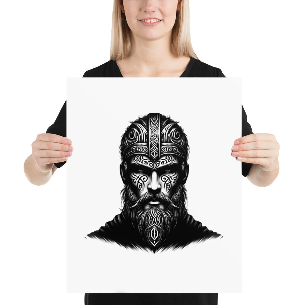 Viking Unyielding - Enhanced Matte Framed Poster Talisman Valhalla Design