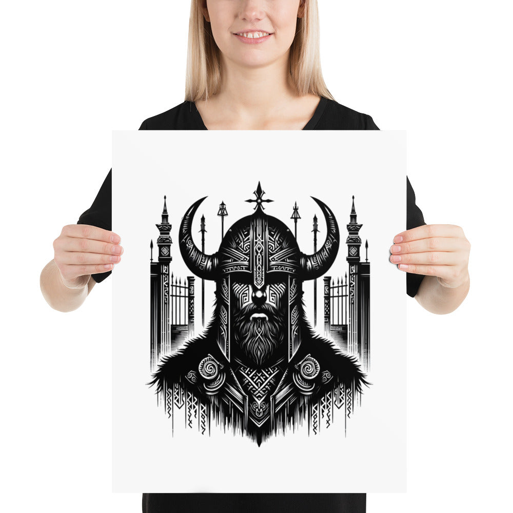 Viking Resolve - Enhanced Matte Framed Poster Talisman Valhalla Design