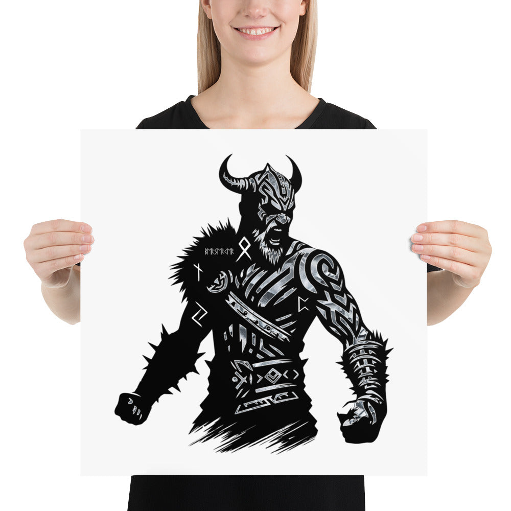 Viking Berserker - Enhanced Matte Framed Poster Talisman Valhalla Design