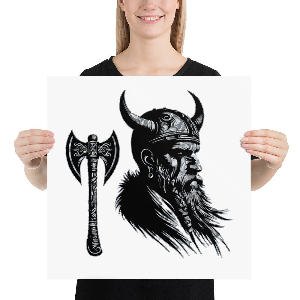 Viking Knowledge - Enhanced Matte Framed Poster Talisman Valhalla Design