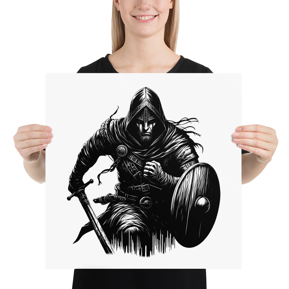 Viking Soldier - Enhanced Matte Framed Poster Talisman Valhalla Design