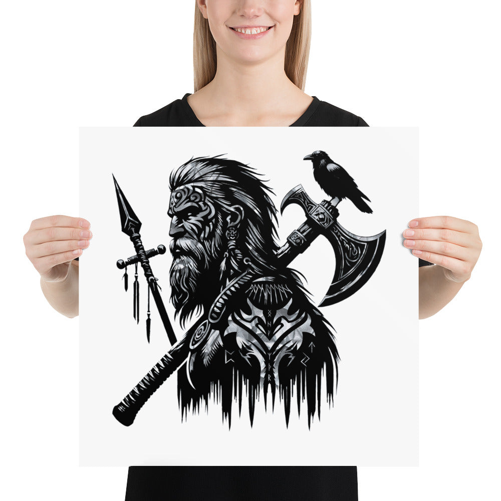 Viking Courage - Enhanced Matte Framed Poster Talisman Valhalla Design