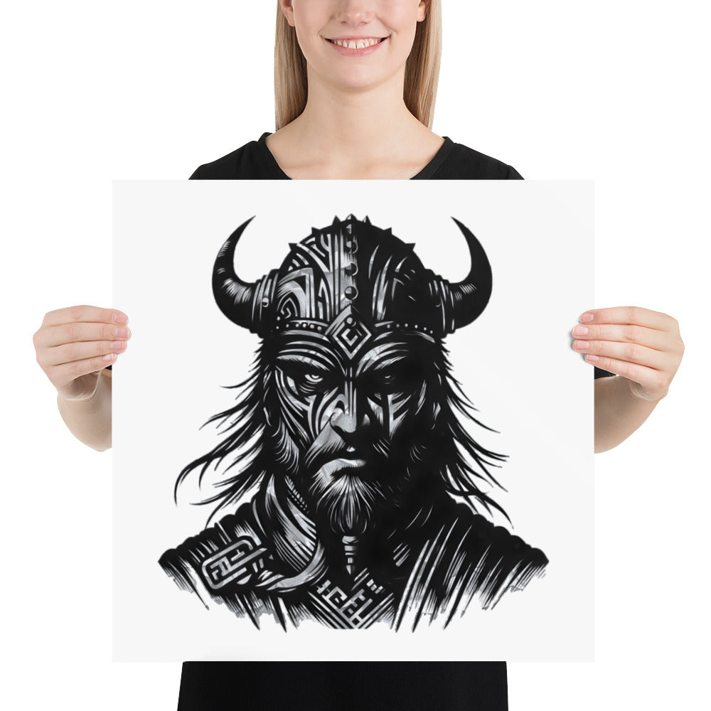 Viking Valour - Enhanced Matte Framed Poster Talisman Valhalla Design