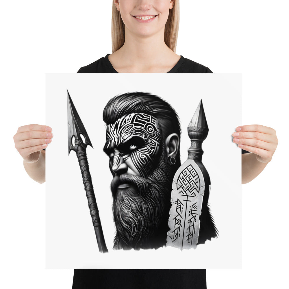 Viking Tenacity - Enhanced Matte Framed Poster Talisman Valhalla Design