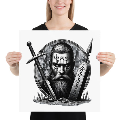 Viking Fortitude - Enhanced Matte Framed Poster Talisman Valhalla Design