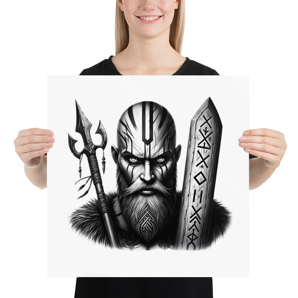 Viking Strength - Enhanced Matte Framed Poster Talisman Valhalla Design