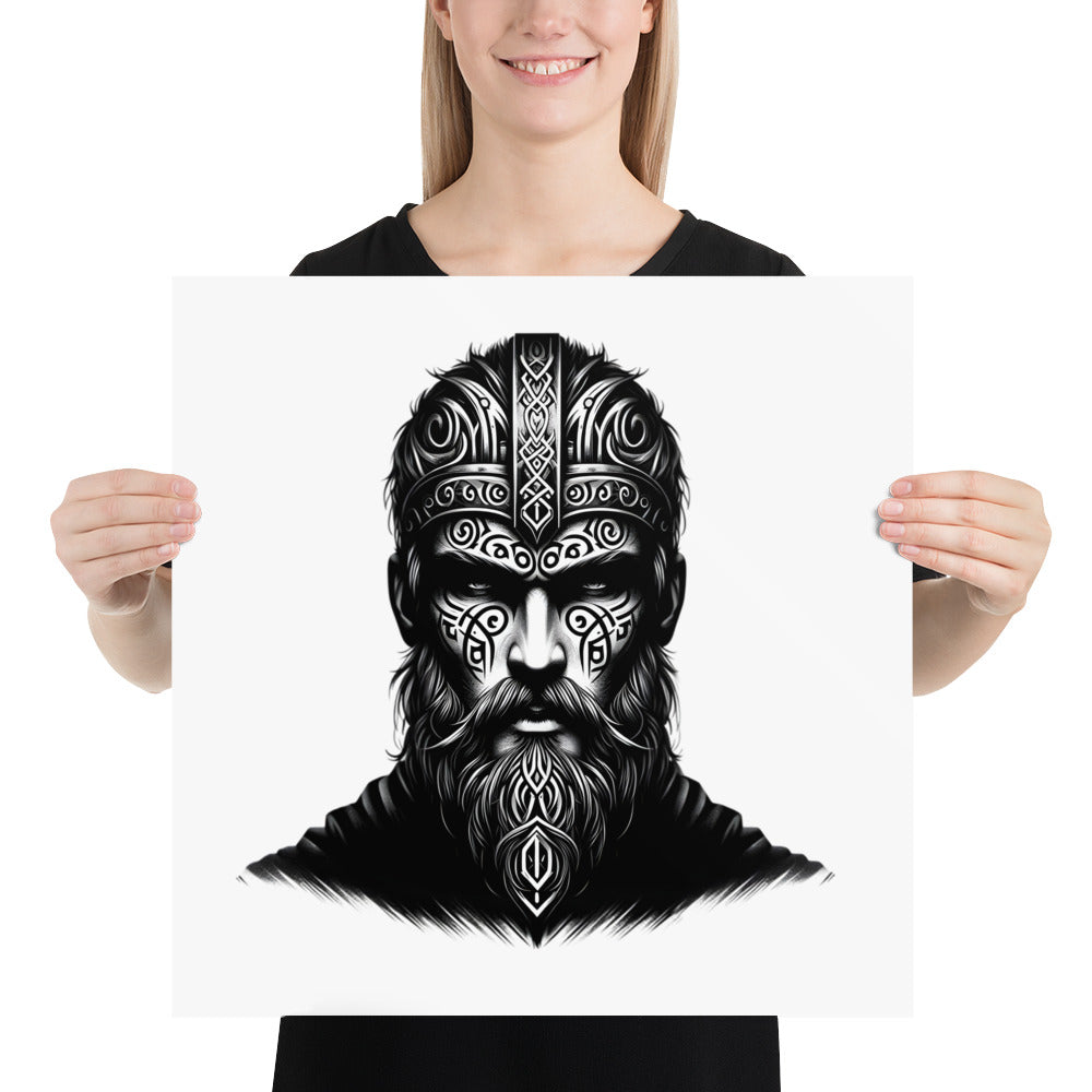 Viking Unyielding - Enhanced Matte Framed Poster Talisman Valhalla Design