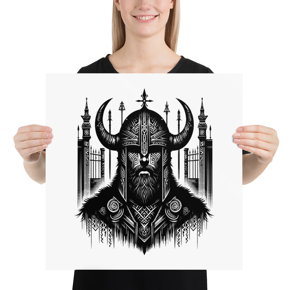 Viking Resolve - Enhanced Matte Framed Poster Talisman Valhalla Design