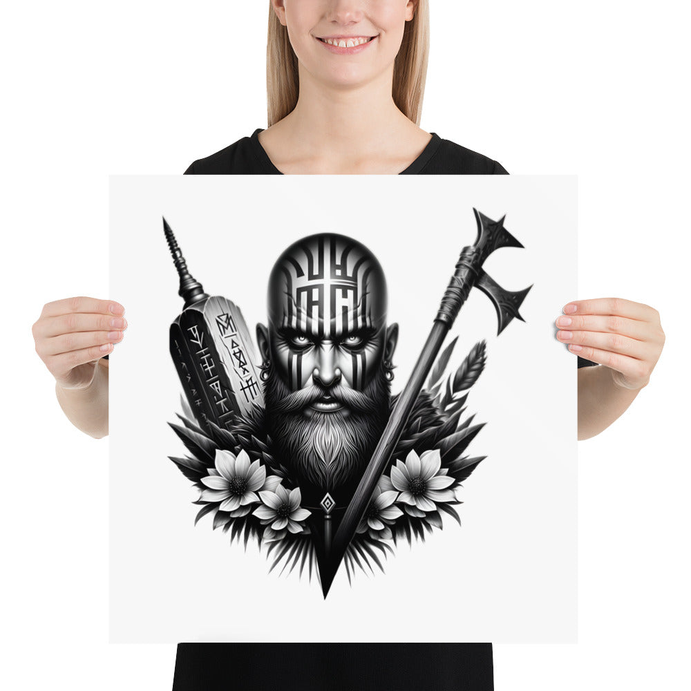 Viking Vigor - Enhanced Matte Framed Poster Talisman Valhalla Design