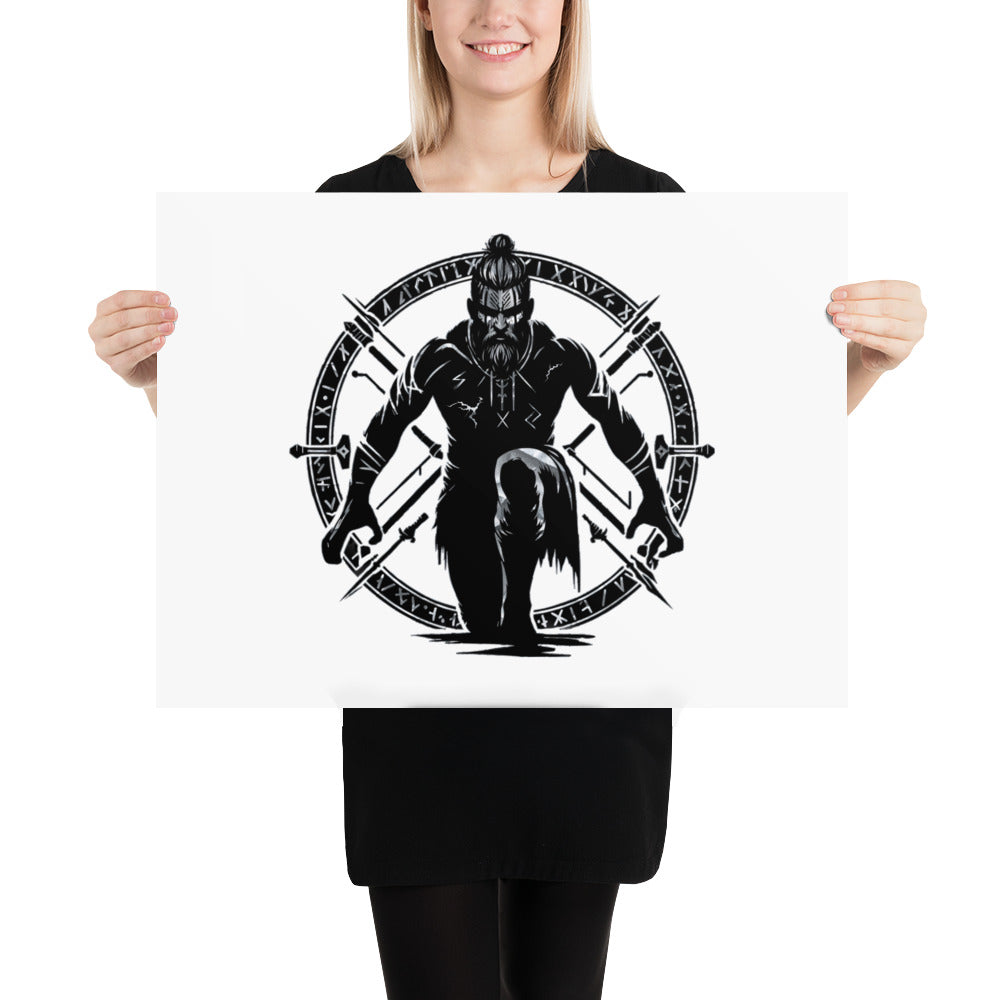 Viking Watchman - Enhanced Matte Framed Poster Talisman Valhalla Design