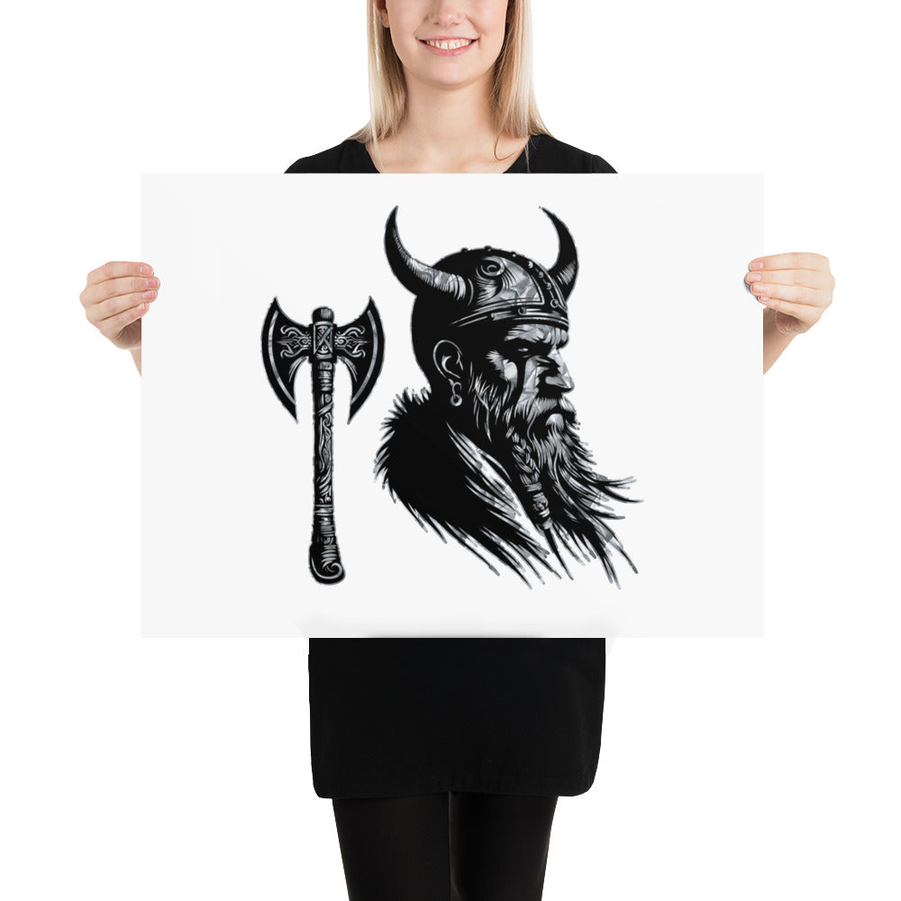 Viking Knowledge - Enhanced Matte Framed Poster Talisman Valhalla Design