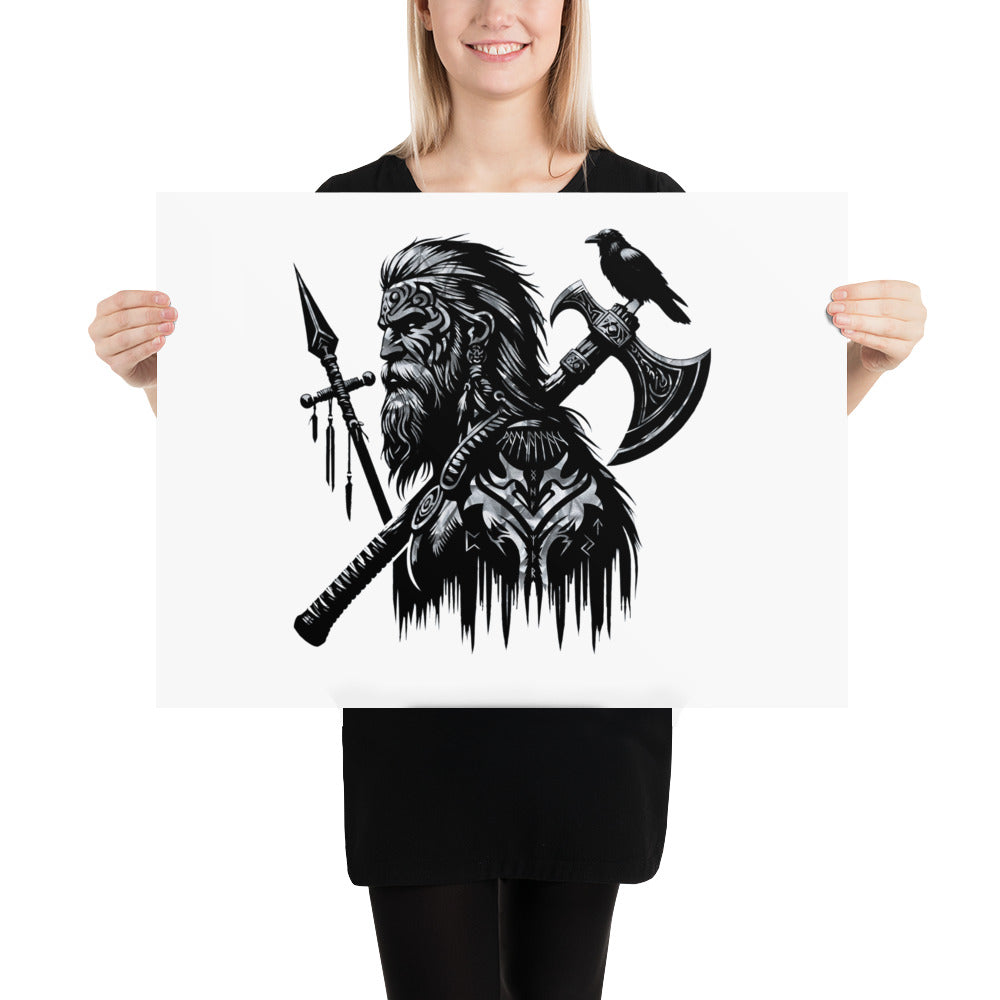 Viking Courage - Enhanced Matte Framed Poster Talisman Valhalla Design