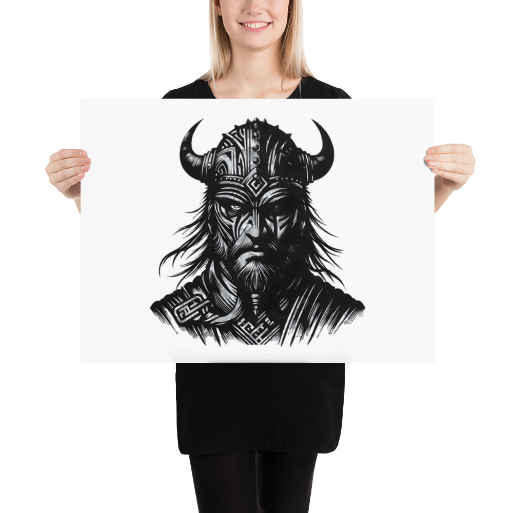 Viking Valour - Enhanced Matte Framed Poster Talisman Valhalla Design